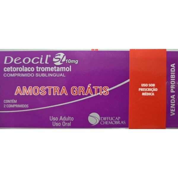 Deocil SL - Cetorolaco Trometamol 10mg - 2 Comprimidos